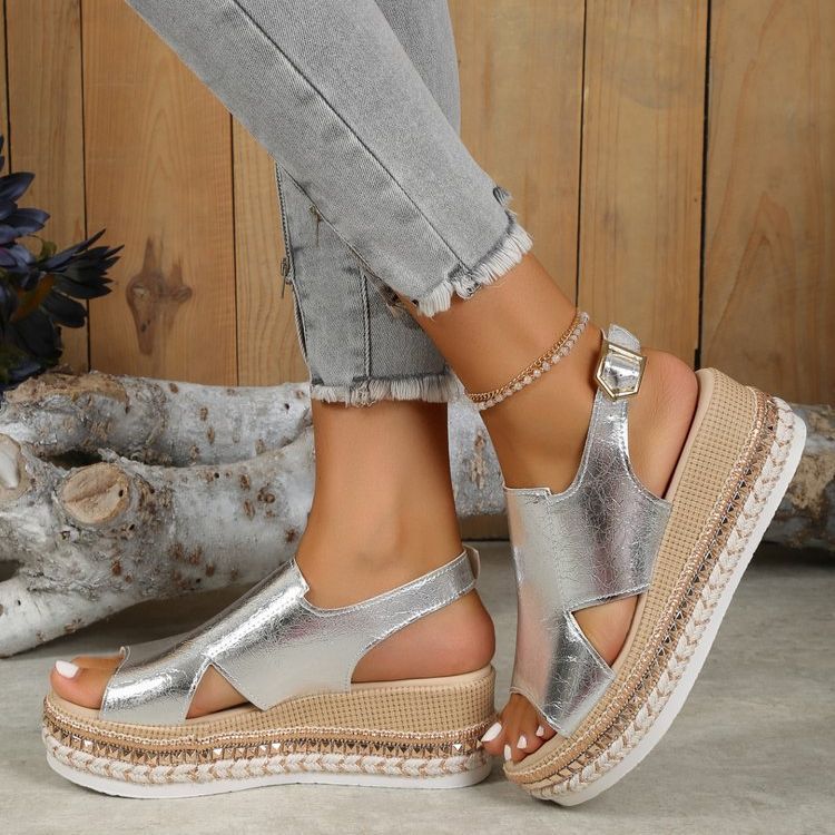 Luna | Sandales à brides brillantes