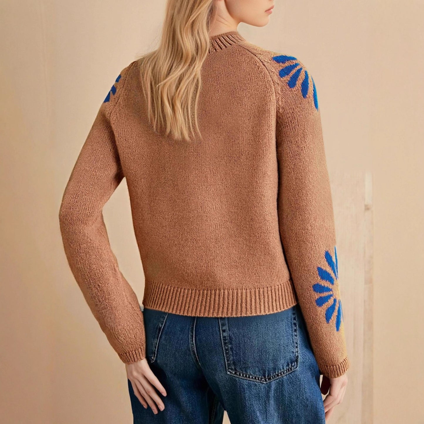 Améline | Pull jacquard floral