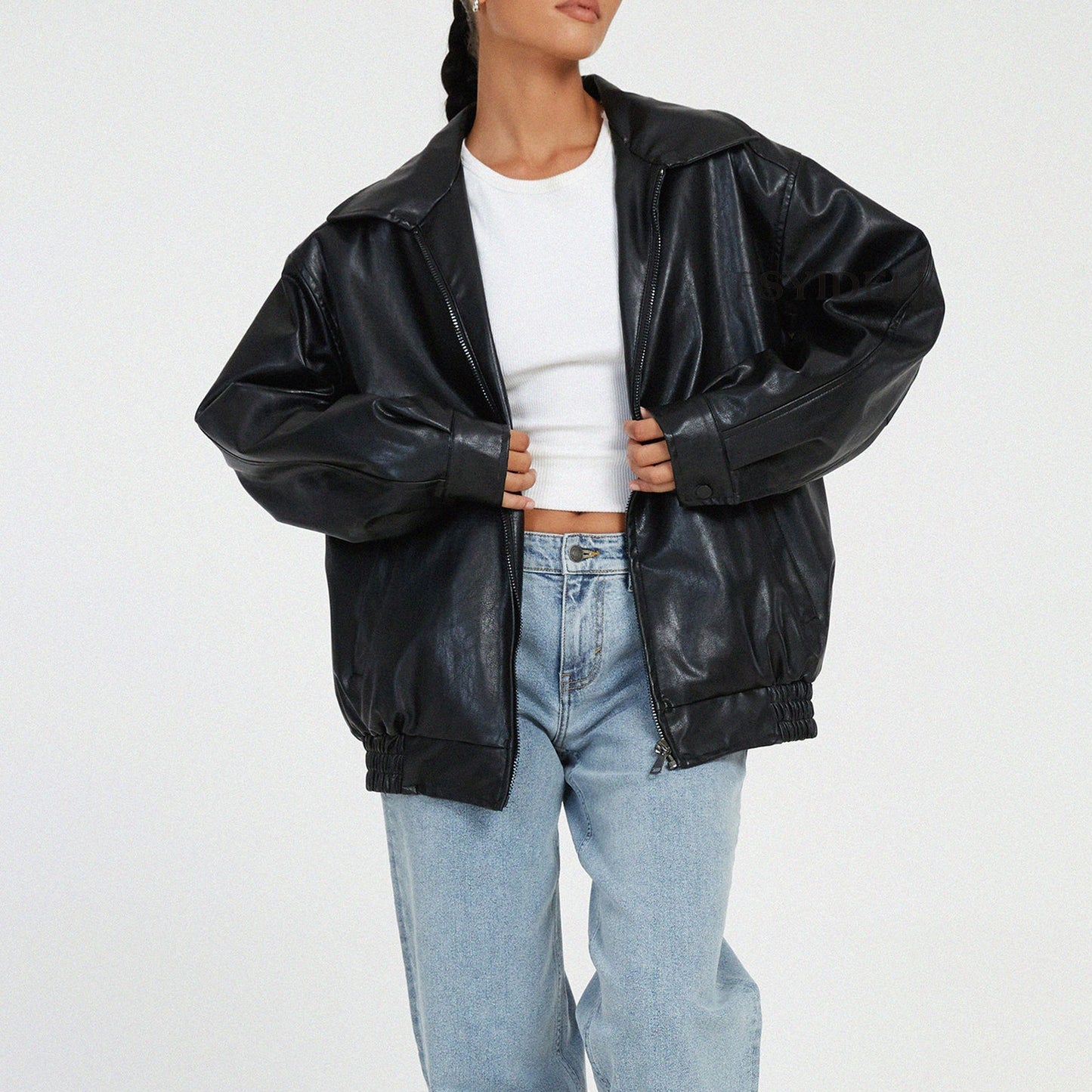 Clara | Manteau en cuir style motard pour femmes