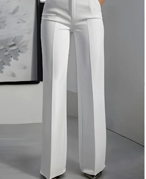 Clara | Pantalon minimaliste blanc