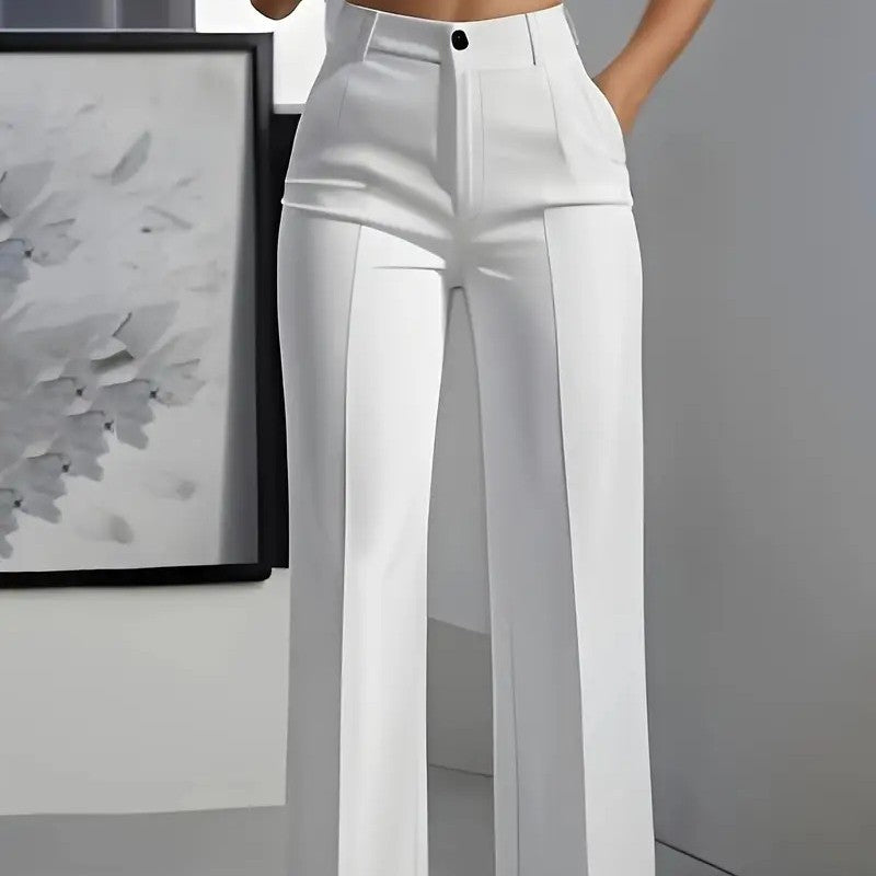 Clara | Pantalon minimaliste blanc