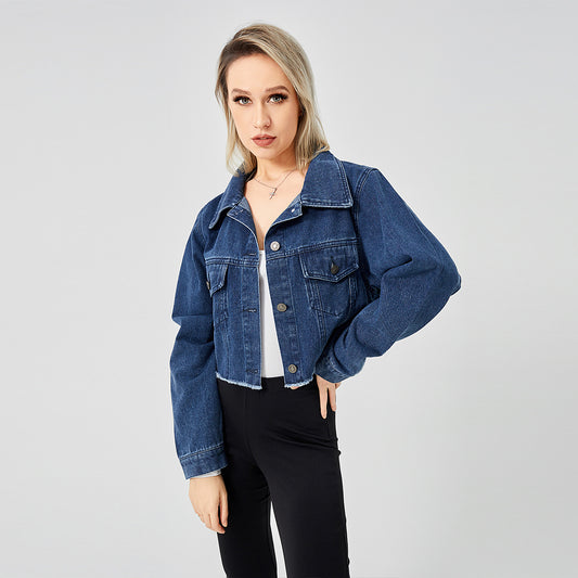 Camille | Veste en jean rétro, coupe ample — Charme décontracté