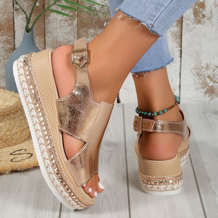 Luna | Sandales à brides brillantes