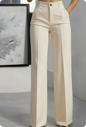 Clara | Pantalon minimaliste blanc