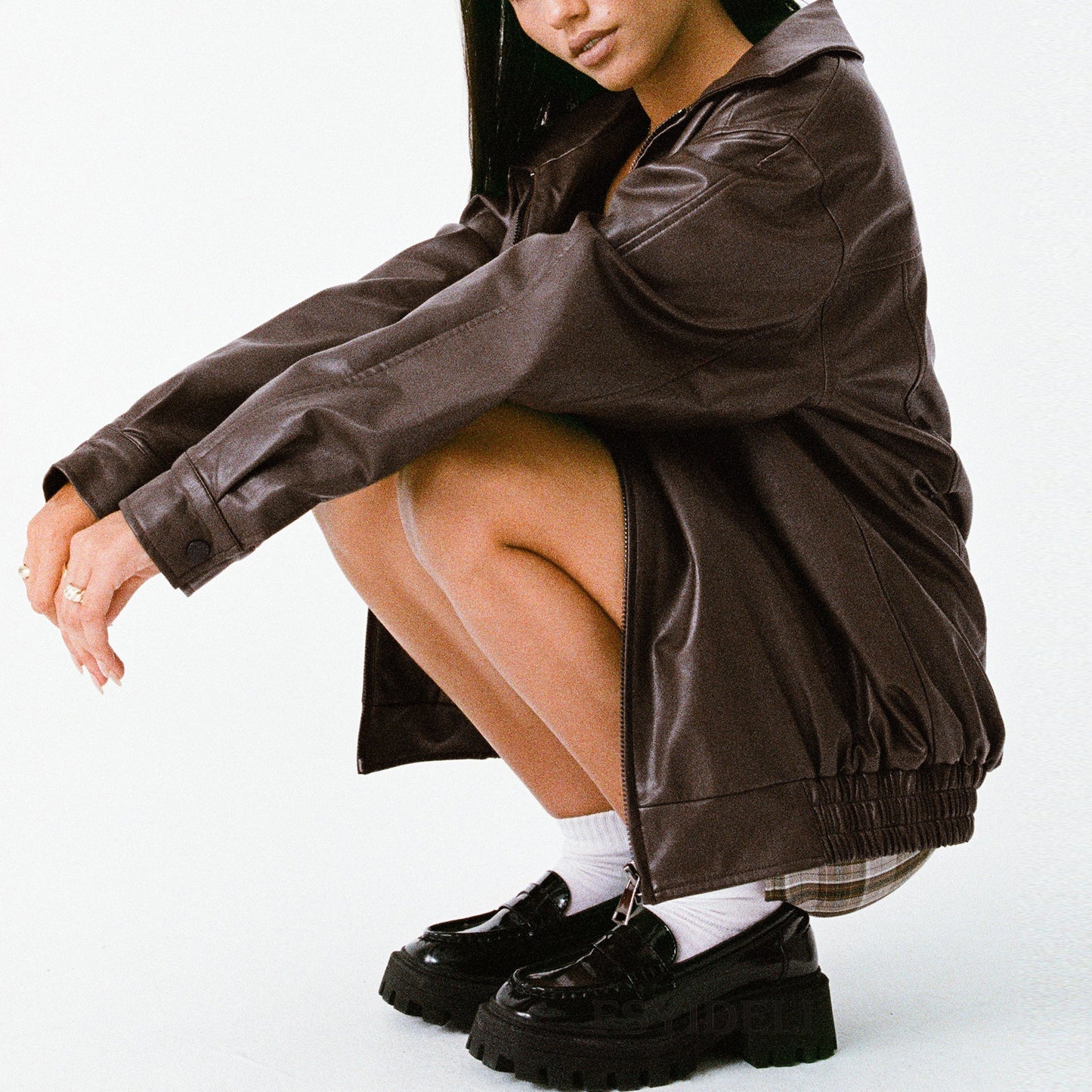 Clara | Manteau en cuir style motard pour femmes