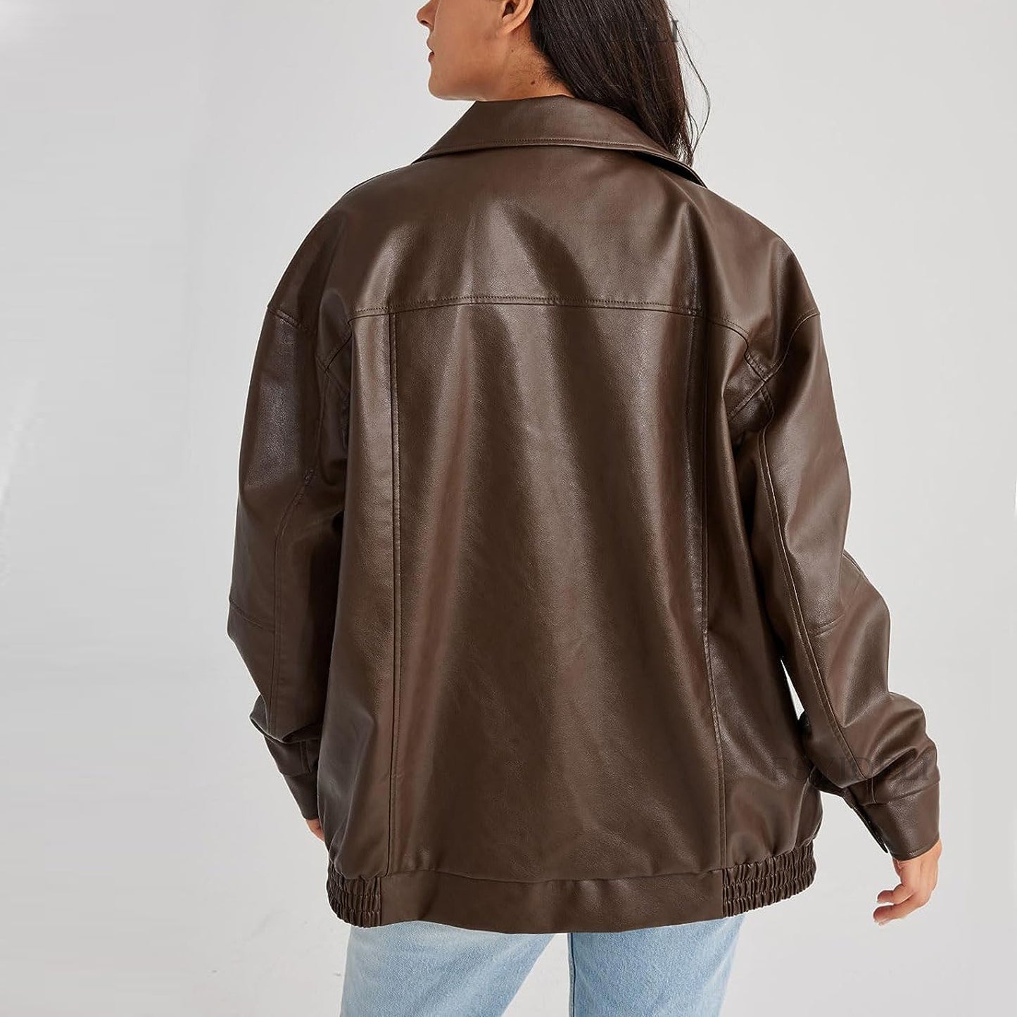 Clara | Manteau en cuir style motard pour femmes