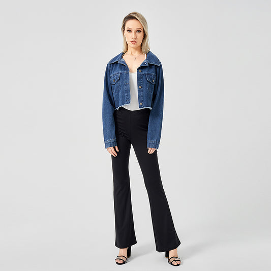 Camille | Veste en jean rétro, coupe ample — Charme décontracté